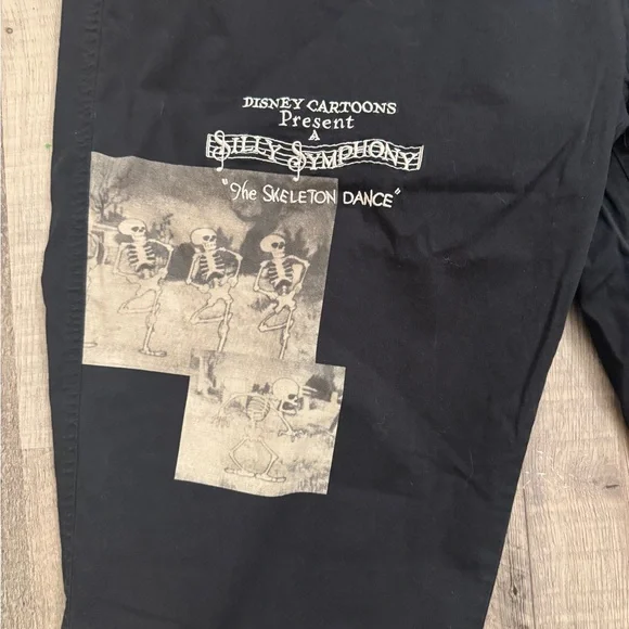 Disney Skeleton Dance Black Skeleton Print Pants - Picture 2 of 5